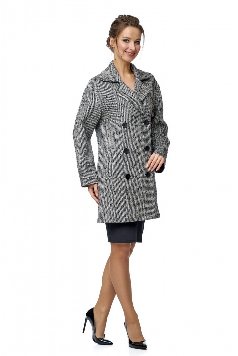 Женское пальто из текстиля с воротником 8001053