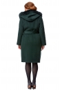 Женское пальто из текстиля с капюшоном, отделка песец 8001785-3