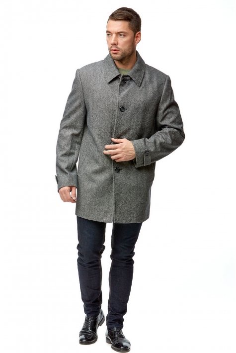 Мужское пальто из текстиля с воротником 8001792