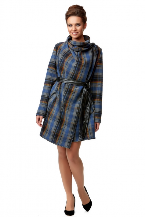 Женское пальто из текстиля с воротником 8001892