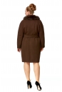 Женское пальто из текстиля с воротником, отделка песец 8002013-3