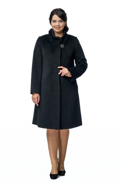 Женское пальто из текстиля с воротником 8002187