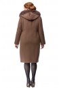 Женское пальто из текстиля с капюшоном, отделка песец 8002318-3