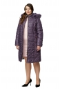 Женское пальто из текстиля с капюшоном, отделка песец 8009986-3