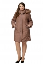 Куртка женская из текстиля с капюшоном, отделка песец 8010014-2