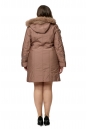 Куртка женская из текстиля с капюшоном, отделка песец 8010014-3