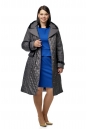 Женское пальто из текстиля с капюшоном, отделка норка 8010035-2