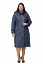 Женское пальто из текстиля с капюшоном, отделка норка 8010073