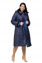 Женское пальто из текстиля с капюшоном, отделка норка 8010075-2