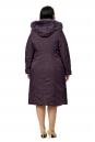 Женское пальто из текстиля с капюшоном, отделка песец 8010080-3
