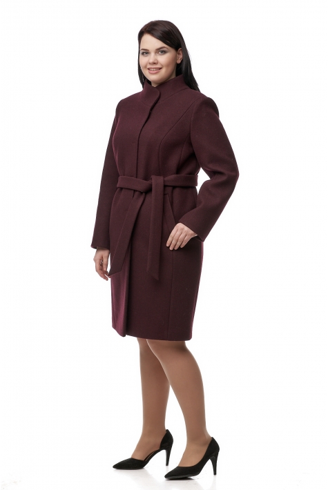 Женское пальто из текстиля с воротником 8010392