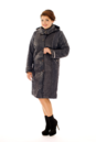 Женское пальто из текстиля с капюшоном 8010427