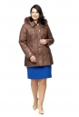 Куртка женская из текстиля с капюшоном, отделка песец 8010471-2