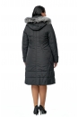 Женское пальто из текстиля с капюшоном, отделка песец 8010605-3