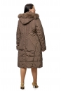 Женское пальто из текстиля с капюшоном, отделка песец 8010642-3