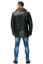 Мужская кожаная куртка из натуральной кожи на меху с воротником, отделка енот 8010819-3