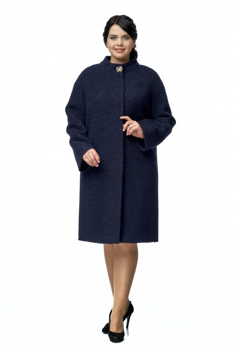 Женское пальто из текстиля с воротником 8012018