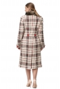 Женское пальто из текстиля с воротником, отделка хорек 8012213-3