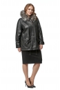 Женское кожаное пальто из натуральной кожи с капюшоном, отделка блюфрост 8016234