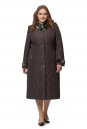 Женское пальто из текстиля с капюшоном, отделка искусственный мех 8016444