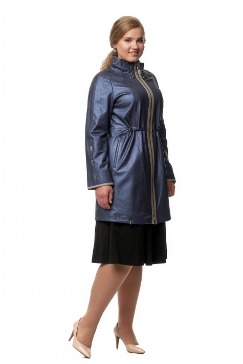 Женское кожаное пальто из натуральной кожи с воротником 8016785