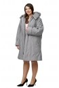 Женское пальто из текстиля с капюшоном, отделка песец 8020442-2