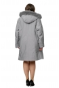 Женское пальто из текстиля с капюшоном, отделка песец 8020442-3