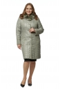 Женское пальто из текстиля с капюшоном, отделка искусственный мех 8020461
