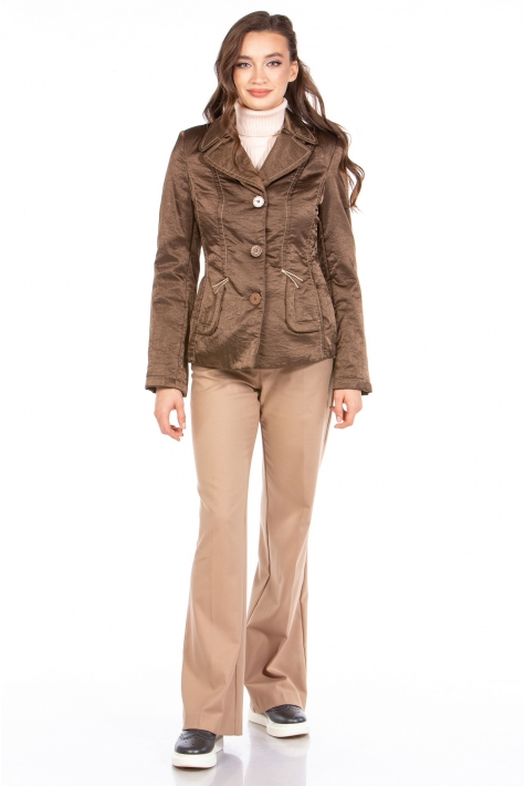 Куртка женская из текстиля с воротником 8023215