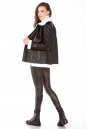 Женская кожаная куртка из эко-кожи с воротником, отделка искусственный мех 8023319-9