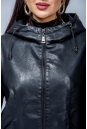 Женская кожаная куртка из эко-кожи с капюшоном 8023320-5