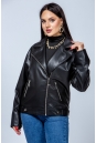 Женская кожаная куртка из эко-кожи с воротником 8023325