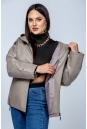 Женская кожаная куртка из эко-кожи с капюшоном 8023326-5
