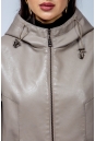 Женская кожаная куртка из эко-кожи с капюшоном 8023326-11