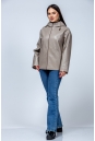 Женская кожаная куртка из эко-кожи с капюшоном 8023326-17