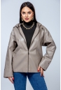 Женская кожаная куртка из эко-кожи с капюшоном 8023326-21