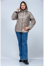 Женская кожаная куртка из эко-кожи с капюшоном 8023326-23