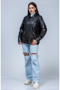 Женская кожаная куртка из эко-кожи с воротником 8023327-11