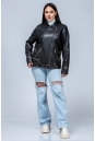 Женская кожаная куртка из эко-кожи с воротником 8023327-12