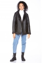 Женская кожаная куртка из эко-кожи с воротником, отделка искусственный мех 8023331-5