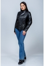 Женская кожаная куртка из эко-кожи с воротником 8023360-12