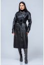 Женское кожаное пальто из эко-кожи с воротником 8023361