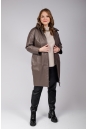 Женское кожаное пальто из натуральной кожи с капюшоном 8023423-5