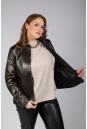 Женская кожаная куртка из натуральной кожи с воротником 8023425-4