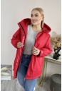 Женское пальто из текстиля с капюшоном 8024100-3