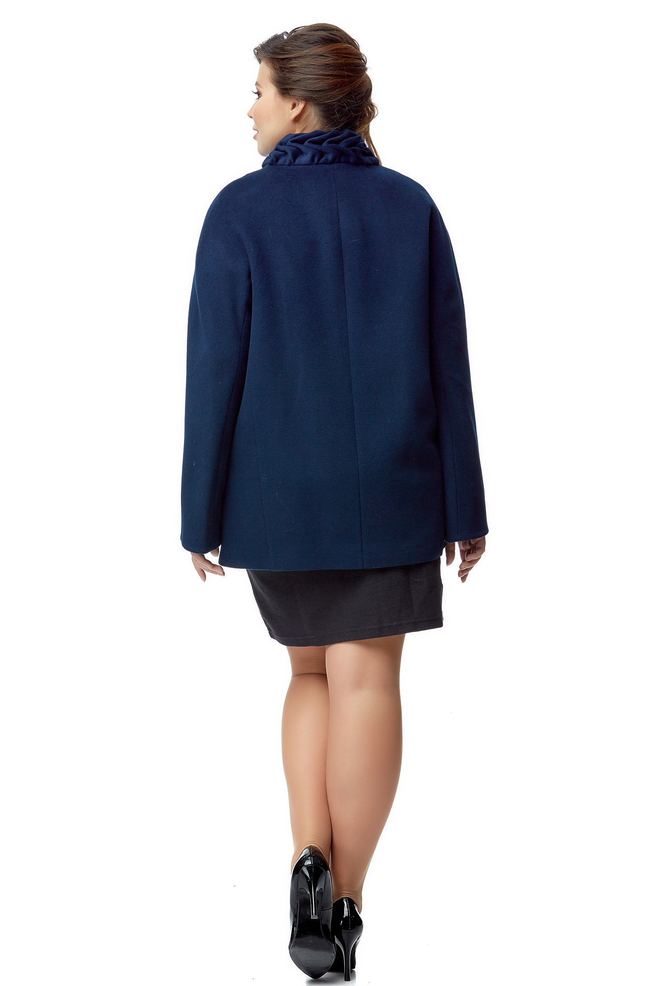 Женское пальто из текстиля с воротником 8000946-3