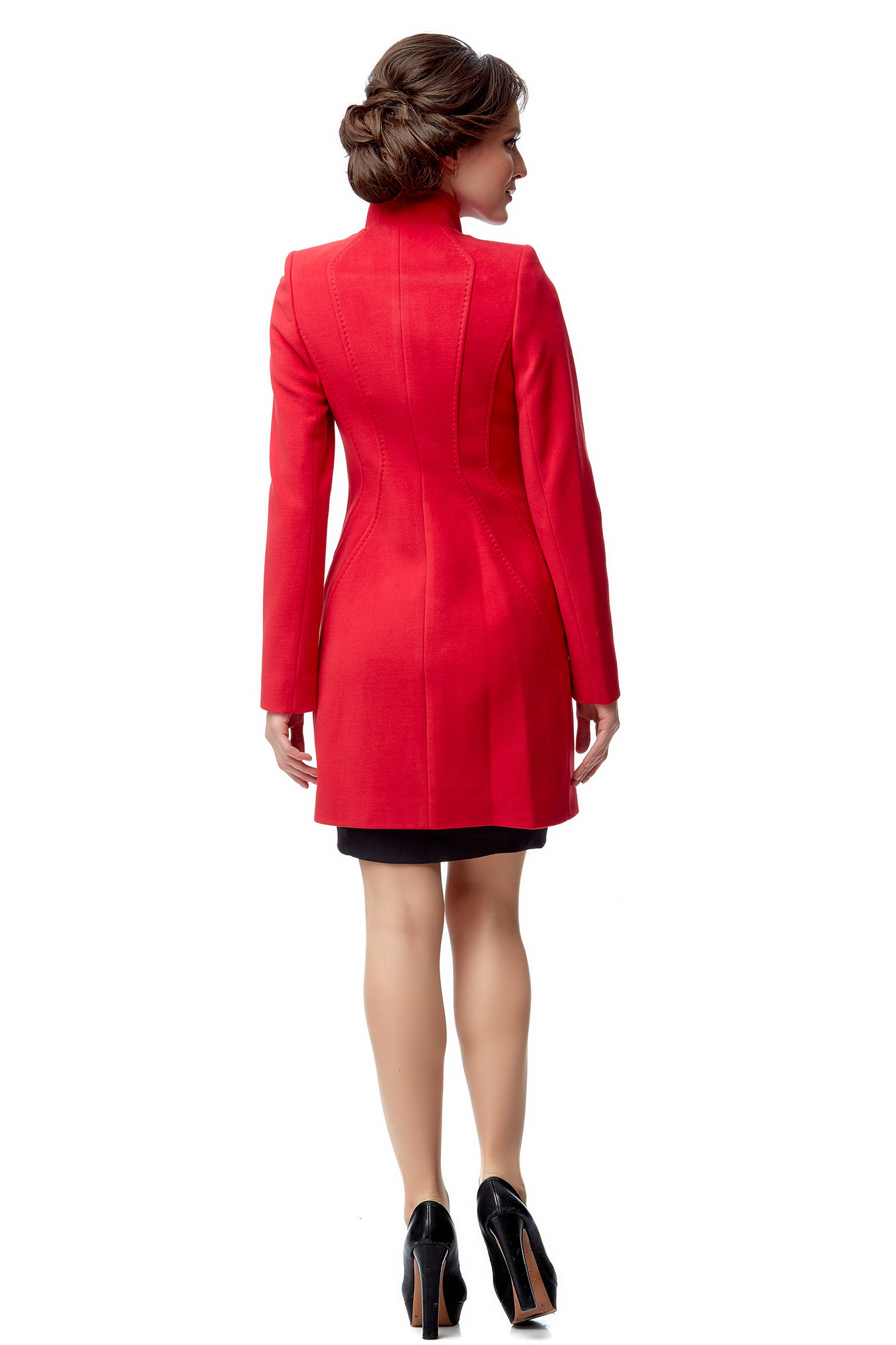 Женское пальто из текстиля с воротником 8001764-3