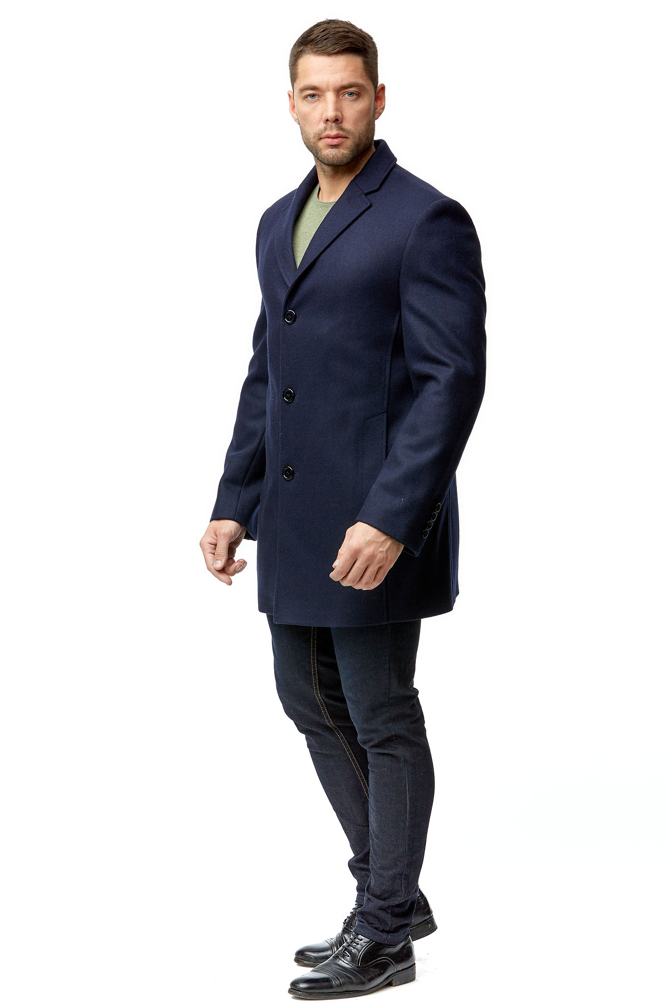Мужское пальто из текстиля с воротником 8001791-2