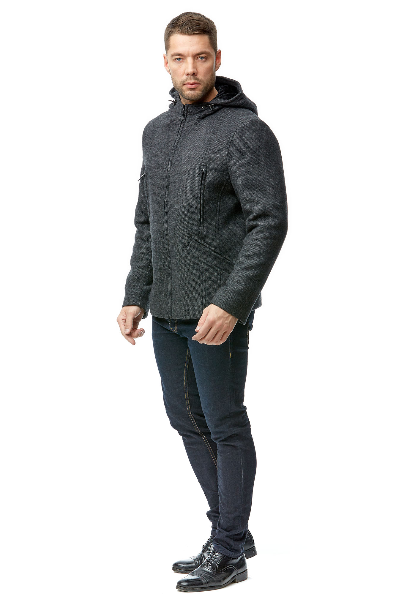 Мужская куртка из текстиля с капюшоном 8001801-2