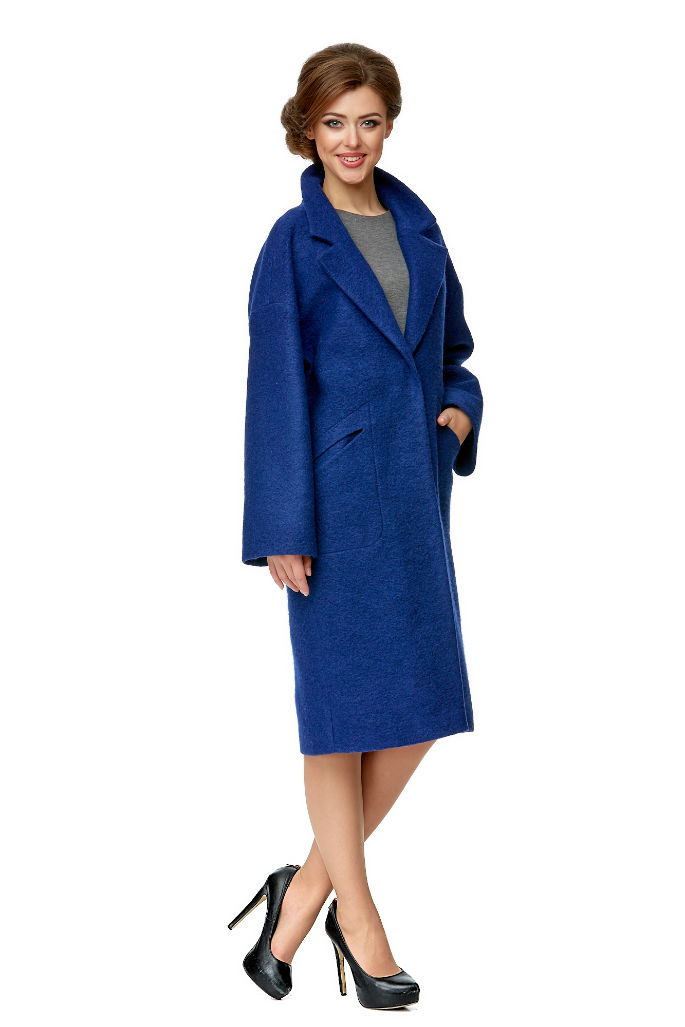 Женское пальто из текстиля с воротником 8001979-2